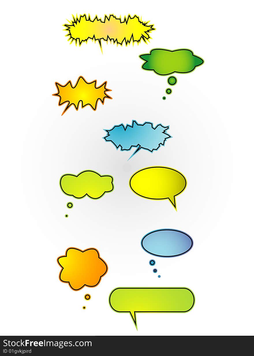 Vector illustration of dialog bubbles