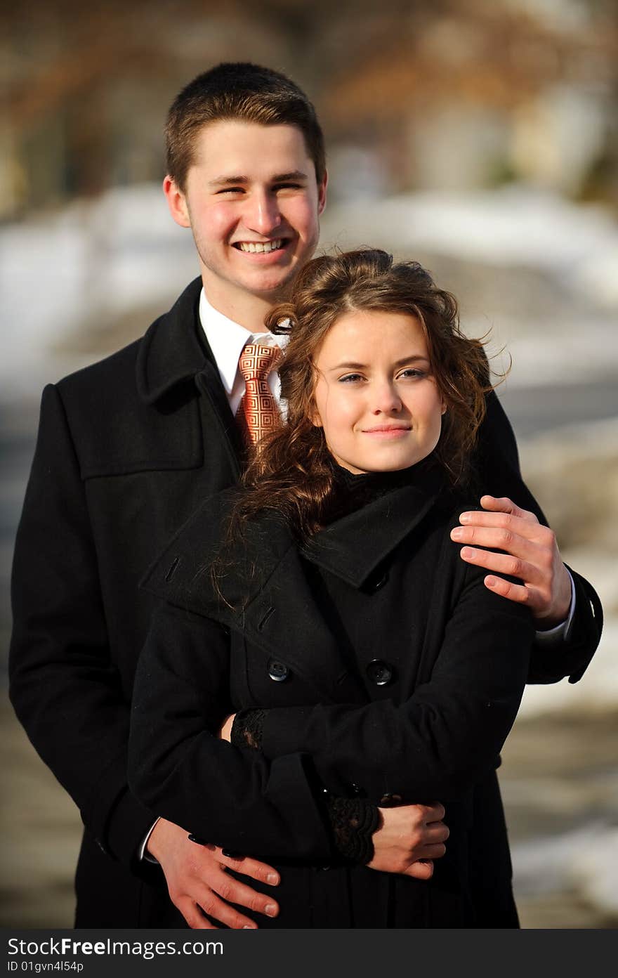 The portrait of the young couple. The portrait of the young couple