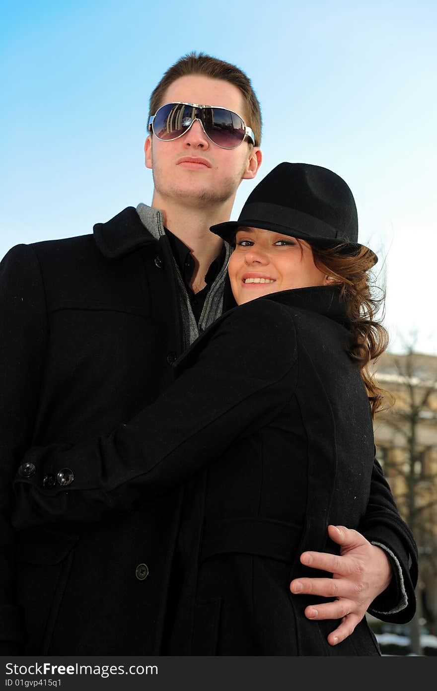 The portrait of the young couple. The portrait of the young couple