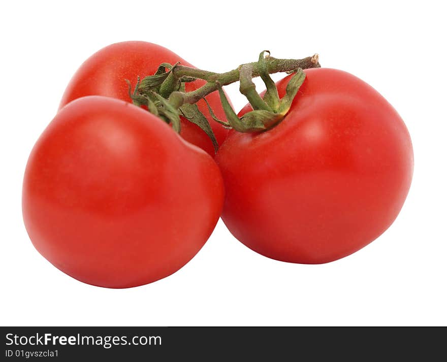 Picture on the tomatoes. isolation on a white background