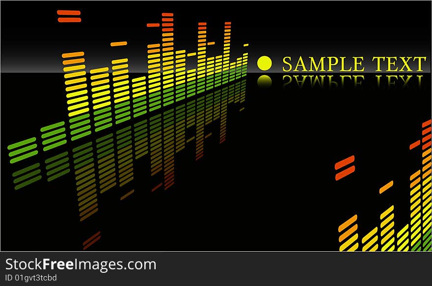 The vector  equalizer abstract background