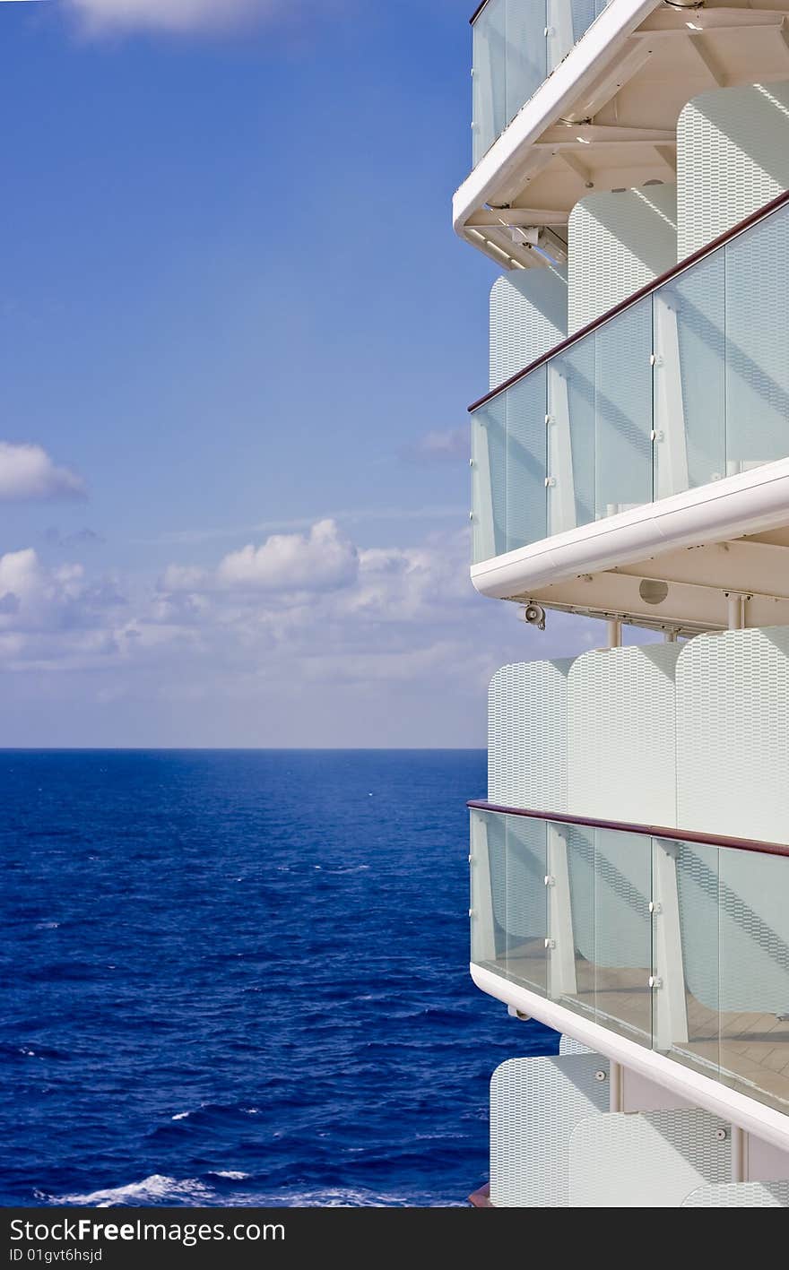 Balconies Cruising on Blue Water