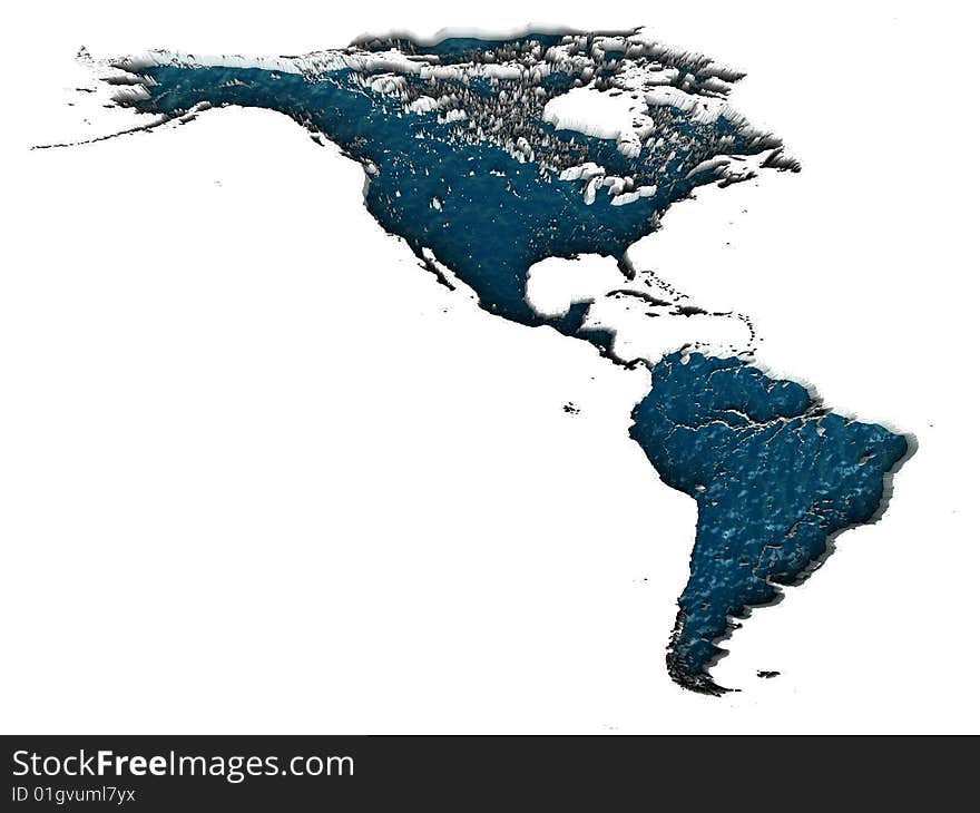 Concept of north and south american sea