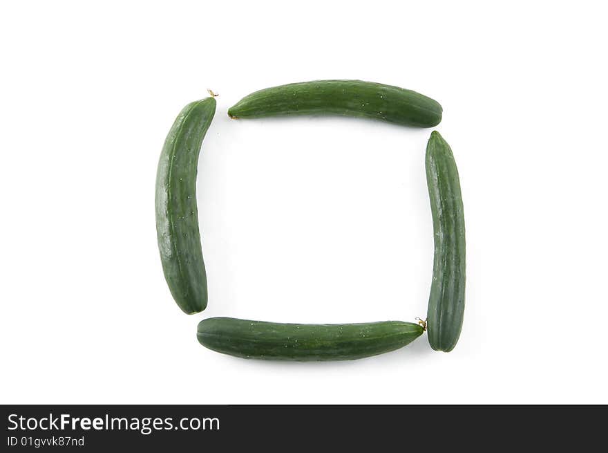 Bitter melons on white background. Bitter melons on white background