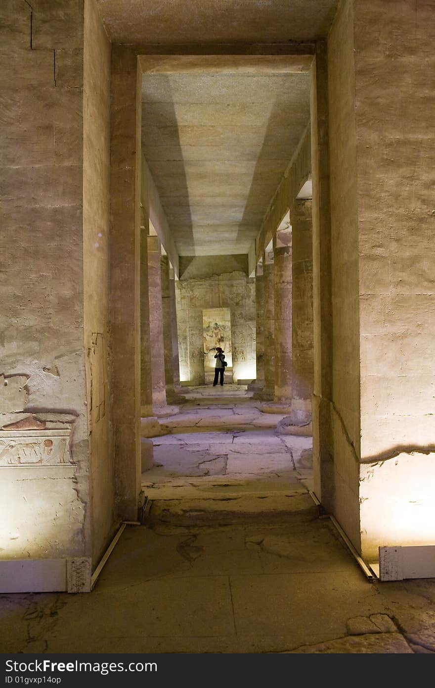 Photo taken inside an ancient temple in egypt