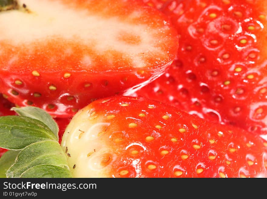 Background of ripe, bright strawberries. Background of ripe, bright strawberries.