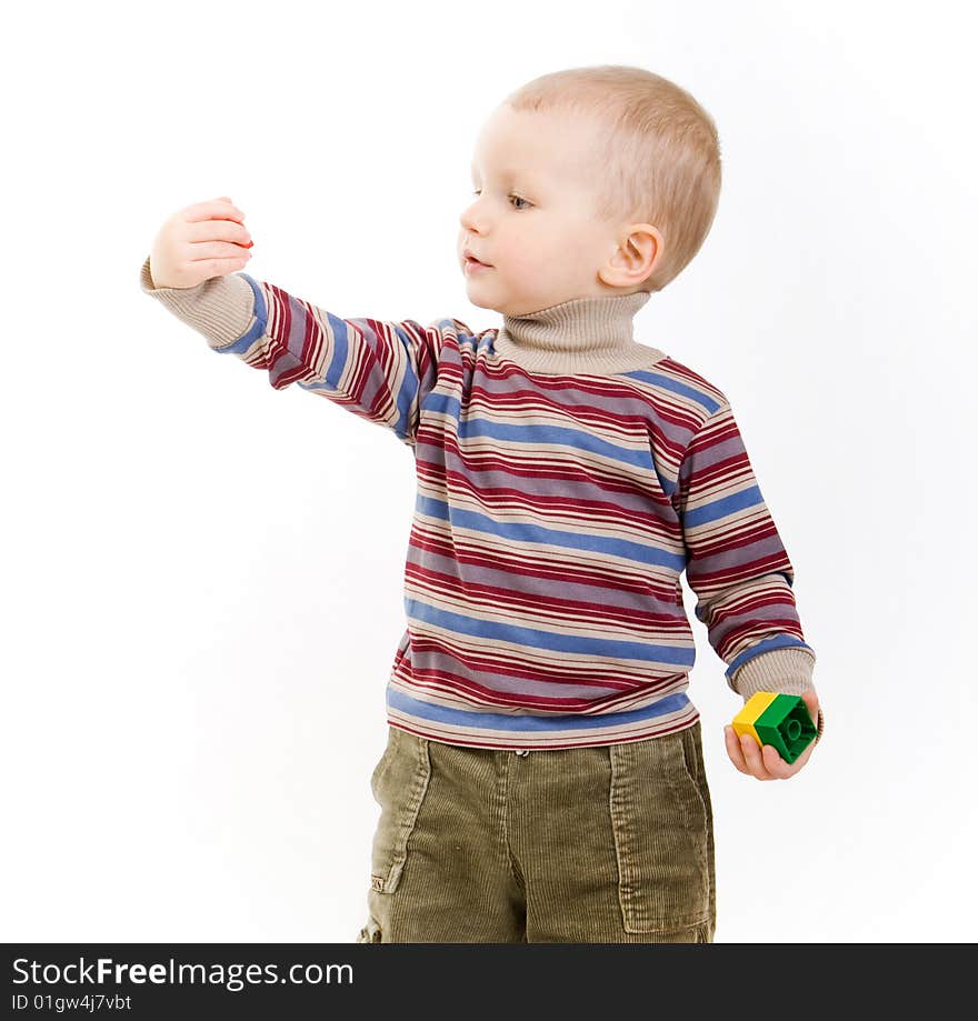 be or not to be so: boy absorbs sth in his hand