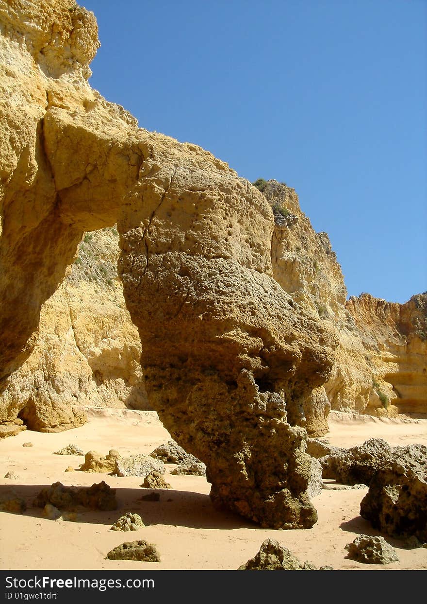 Rock Formation on beautiful Algarve beach