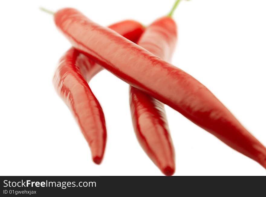 Red pepper on a white background