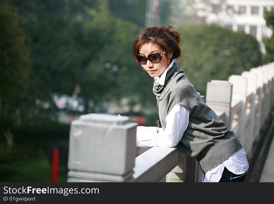 Young asian women holding book