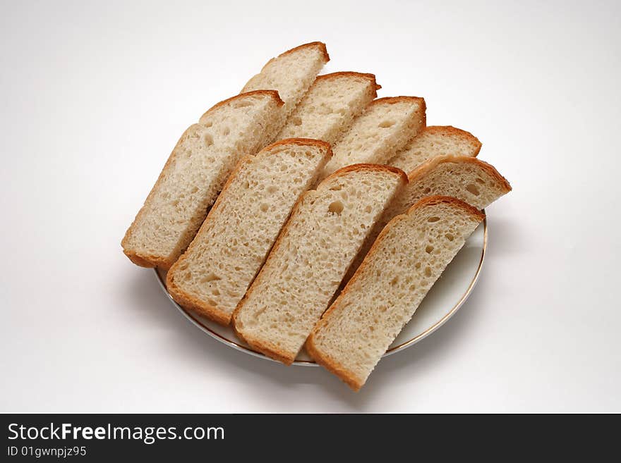 Bread slice on isolated background. Bread slice on isolated background.