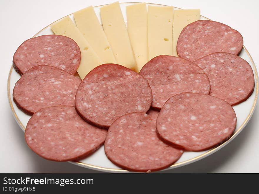 Breakfast on isolated background. Close-up. Breakfast on isolated background. Close-up.