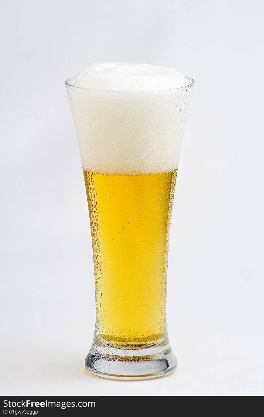 A fresh cold and tasty beer isolated