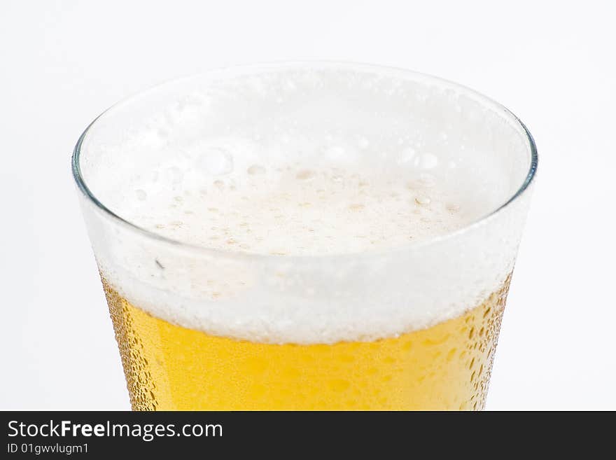 A fresh cold and tasty beer isolated