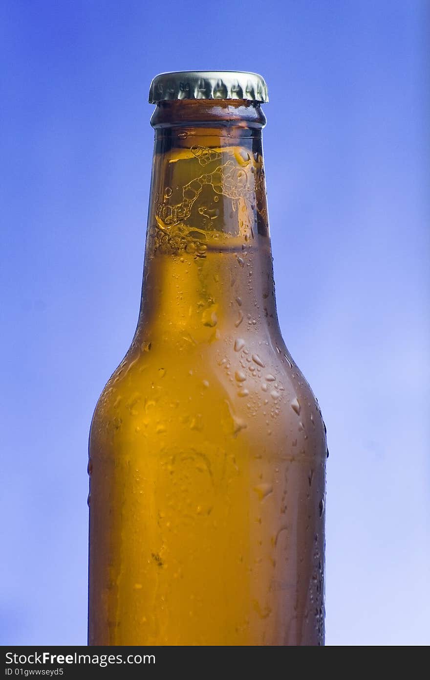 A fresh cold and tasty beer isolated