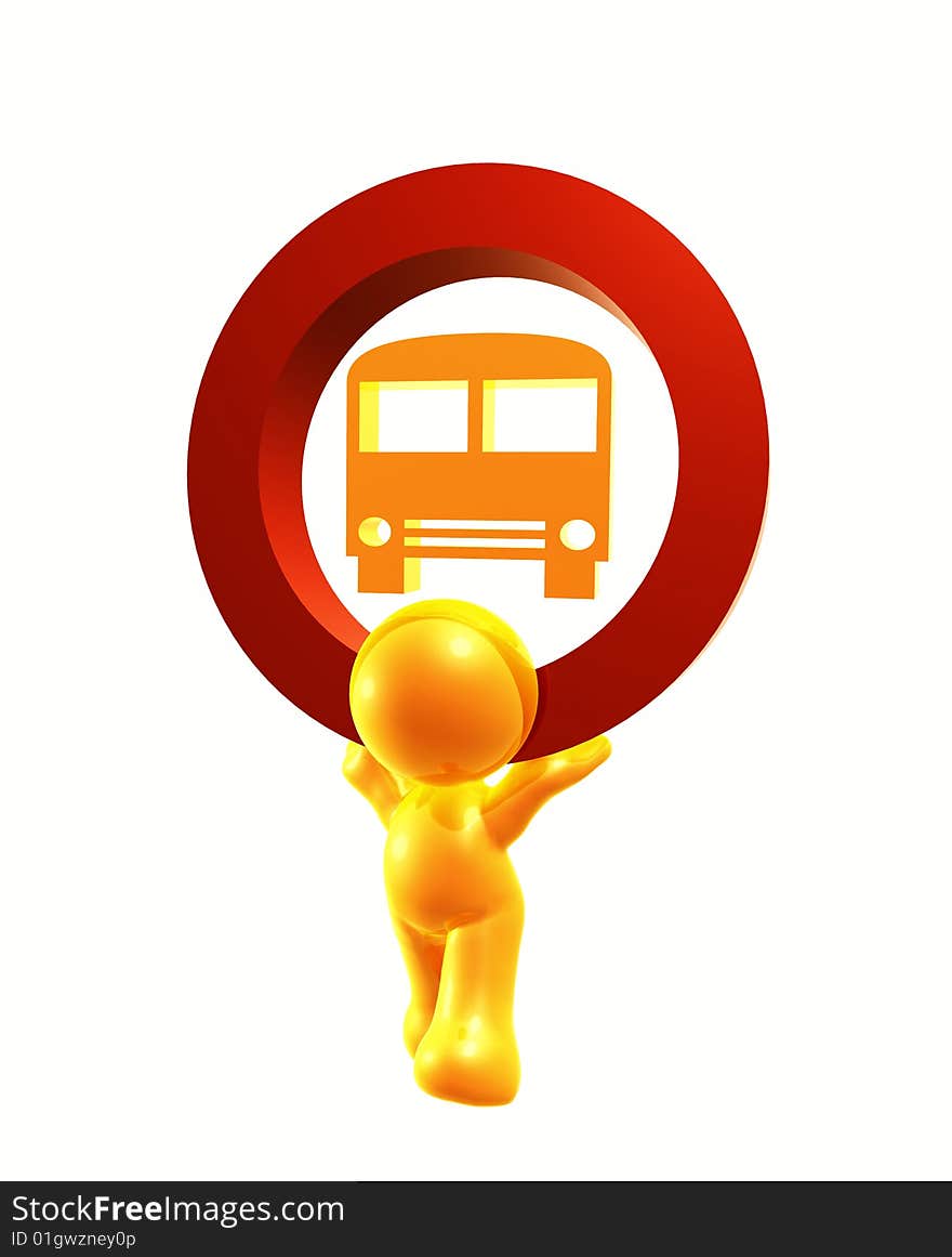 Bus station icon symbol