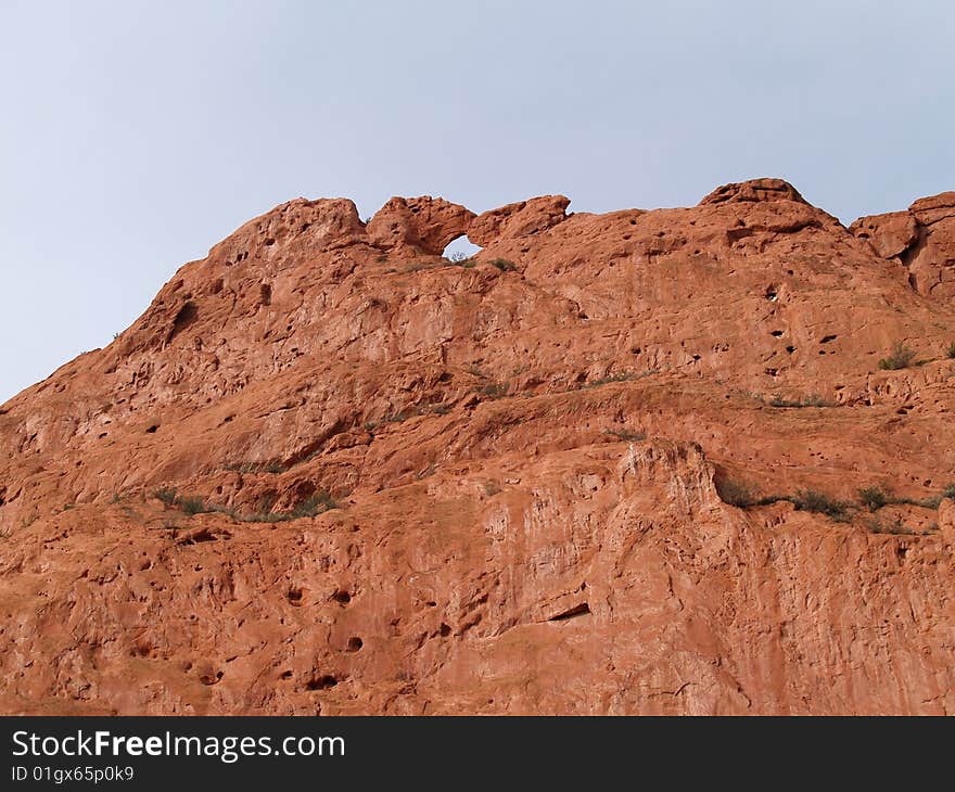 Beautiful red rocks at “Garden of the Gods” in Colorado Springs, Colorado.  This formation is called Kissing Camels. Beautiful red rocks at “Garden of the Gods” in Colorado Springs, Colorado.  This formation is called Kissing Camels.