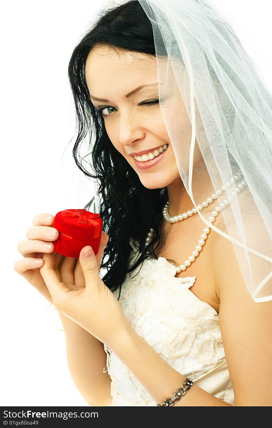 Bride with a wedding ring