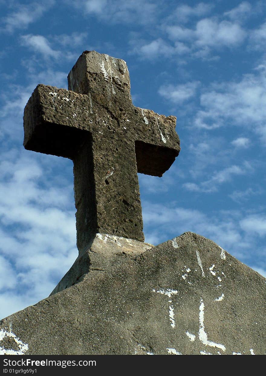 This cross is part of an old church inside a fort at Diu, India. This cross is part of an old church inside a fort at Diu, India