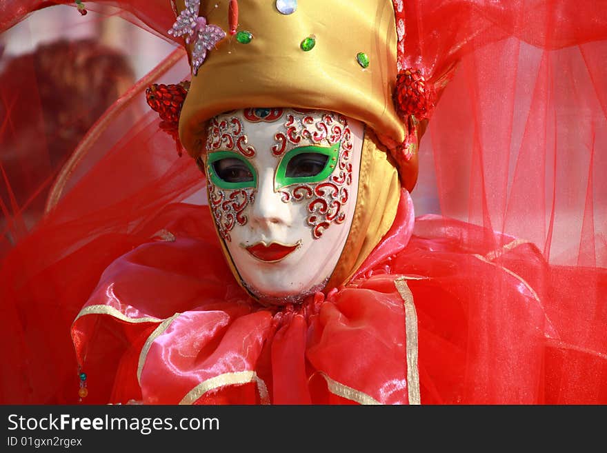 Venecian Carneval Mask Red