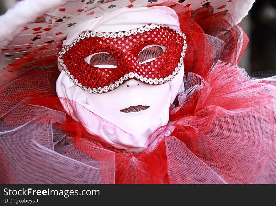 A shot of a very suggestive makeup mask in venecian carneval 2009. A shot of a very suggestive makeup mask in venecian carneval 2009