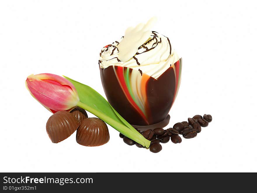 Chocolate egg and sweets