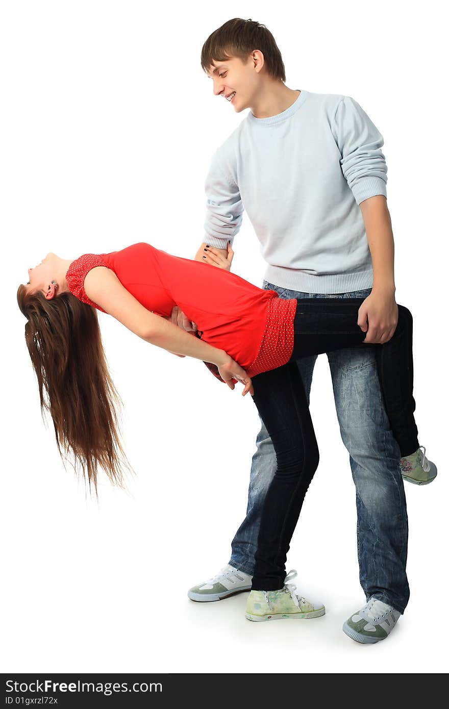 Portrait of young people in love. Shot in a studio. Portrait of young people in love. Shot in a studio.