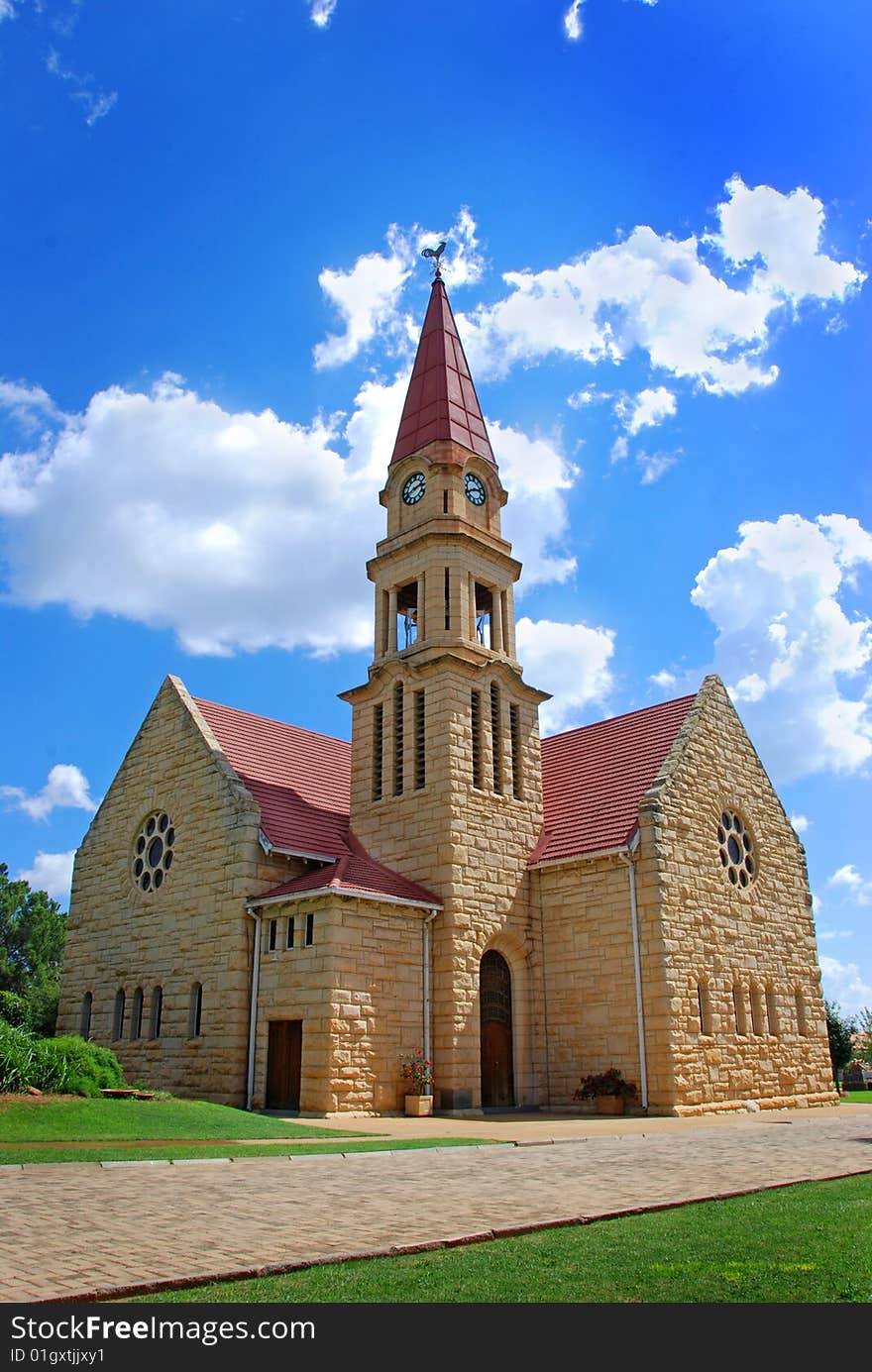 A beautiful small church in the countyside in South Africa. A beautiful small church in the countyside in South Africa.