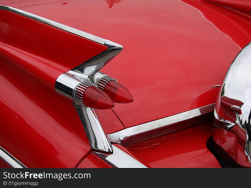 Rear close up of classic car. Rear close up of classic car