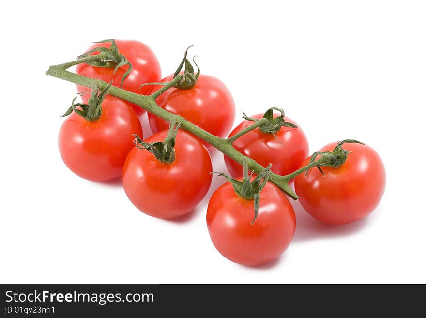 Ripe tomatoes isolated