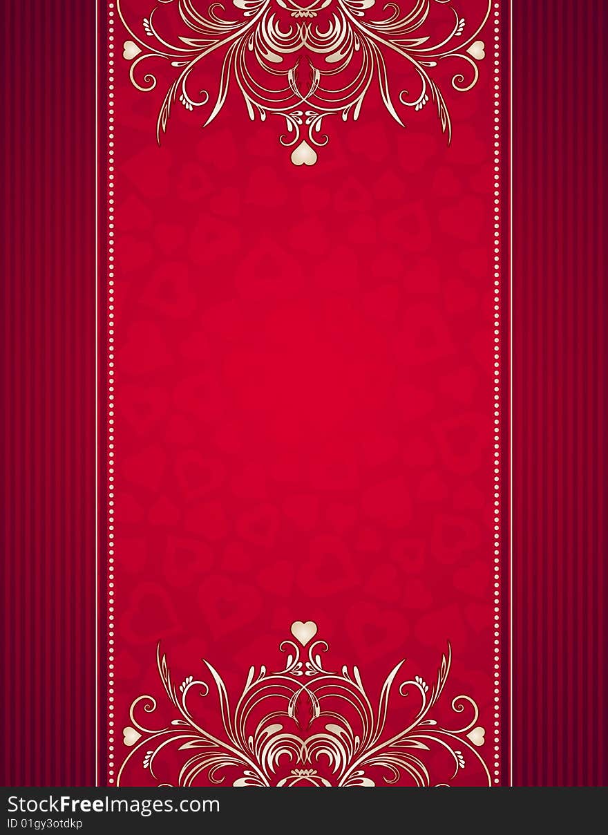 Red Background With Hearts