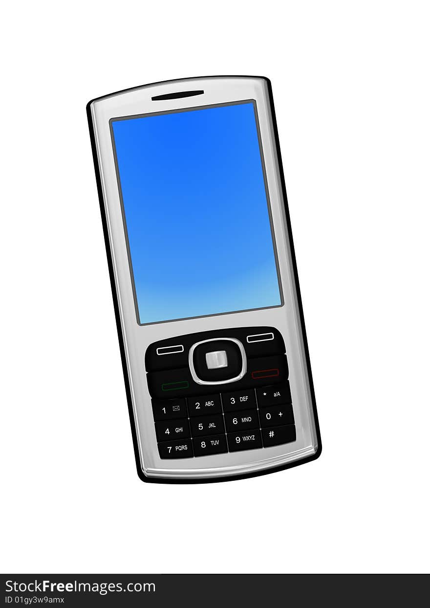 Silver Cell Phone