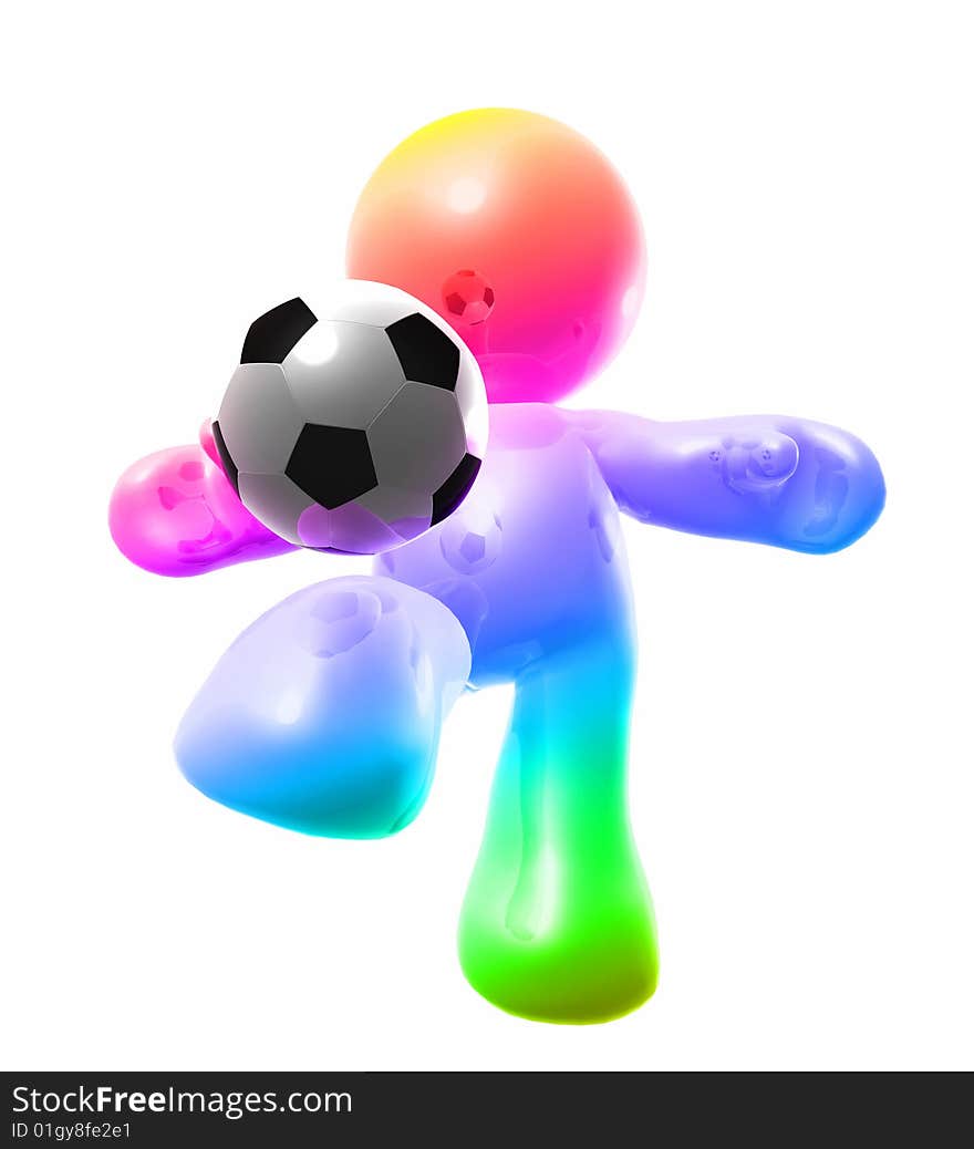 Colorful Soccer Guy