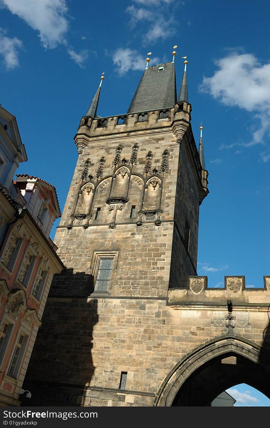 Lesser Town Bridge Tower of Charles Bridge in Prague