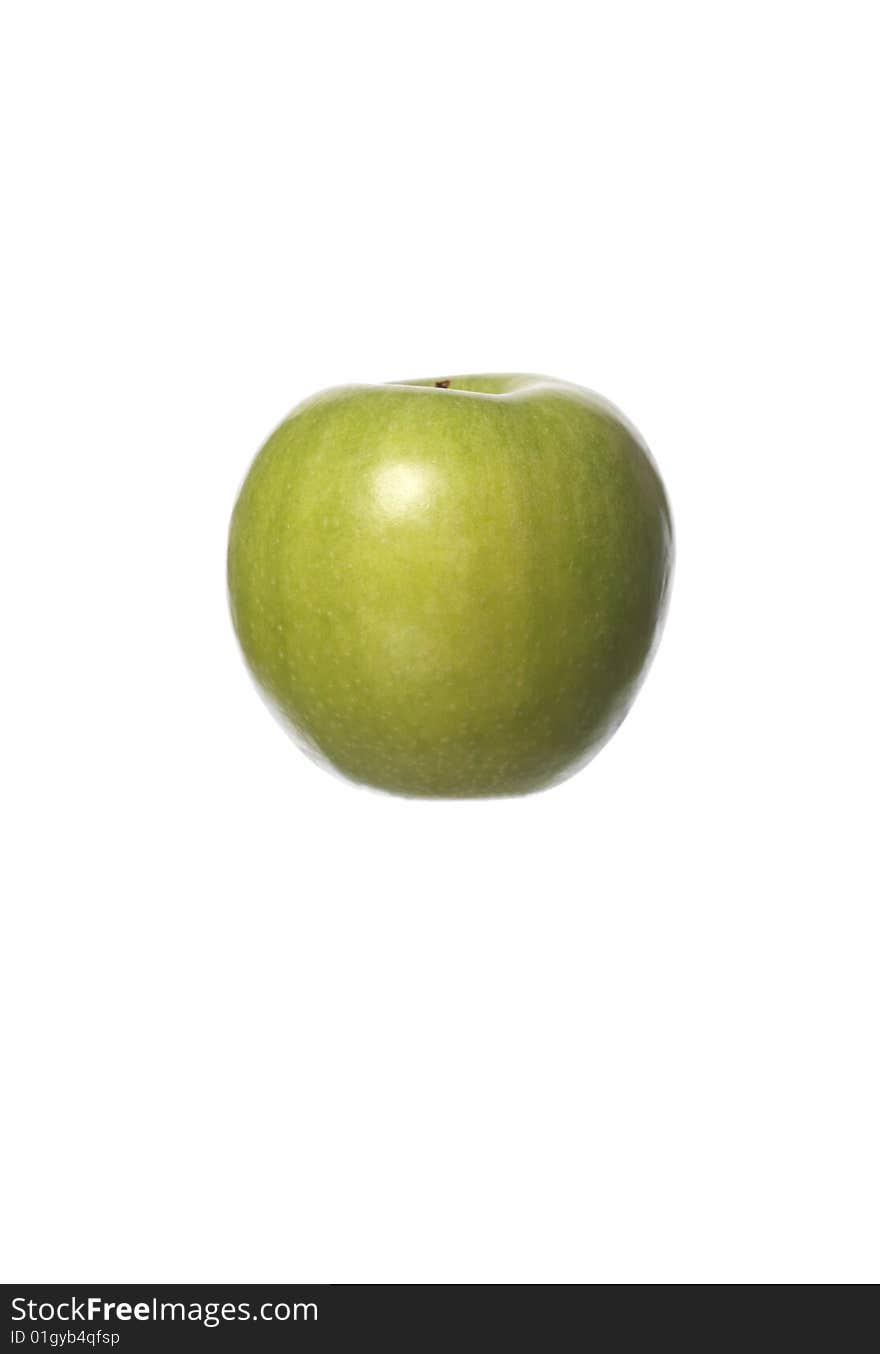 Green Apple towards white background