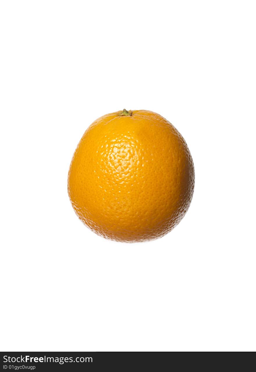 Orange fruit towards white background