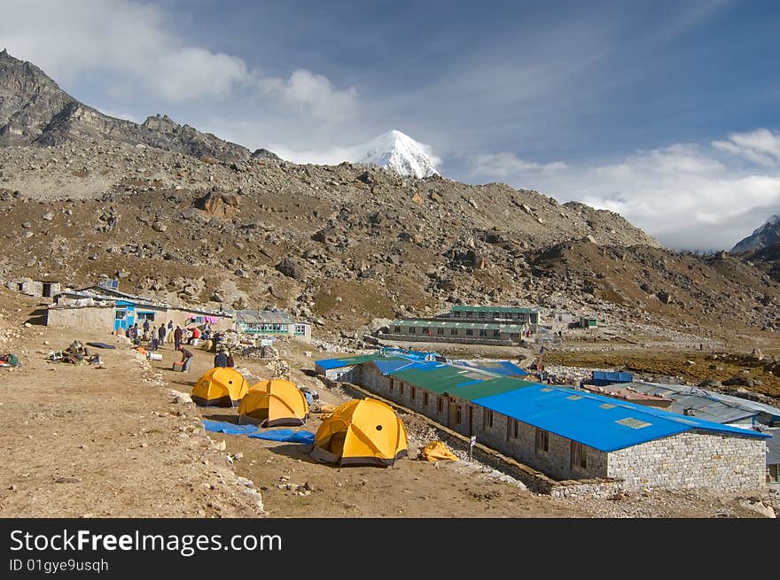 Lobuche is high-level village in Everest region, Nepal. Lobuche is high-level village in Everest region, Nepal