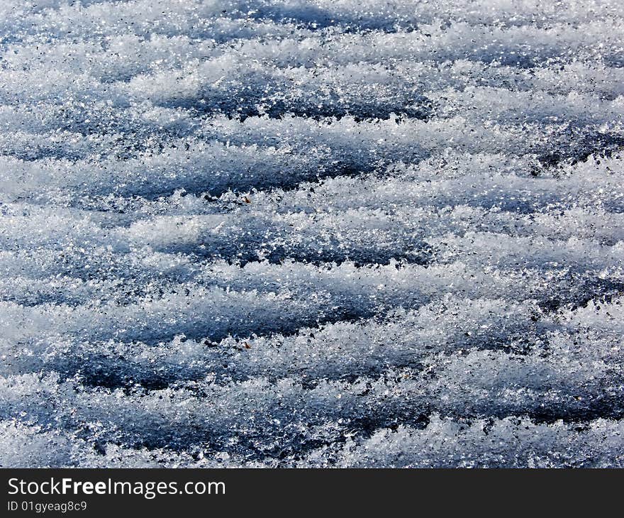 Abstract background from snow on the sun