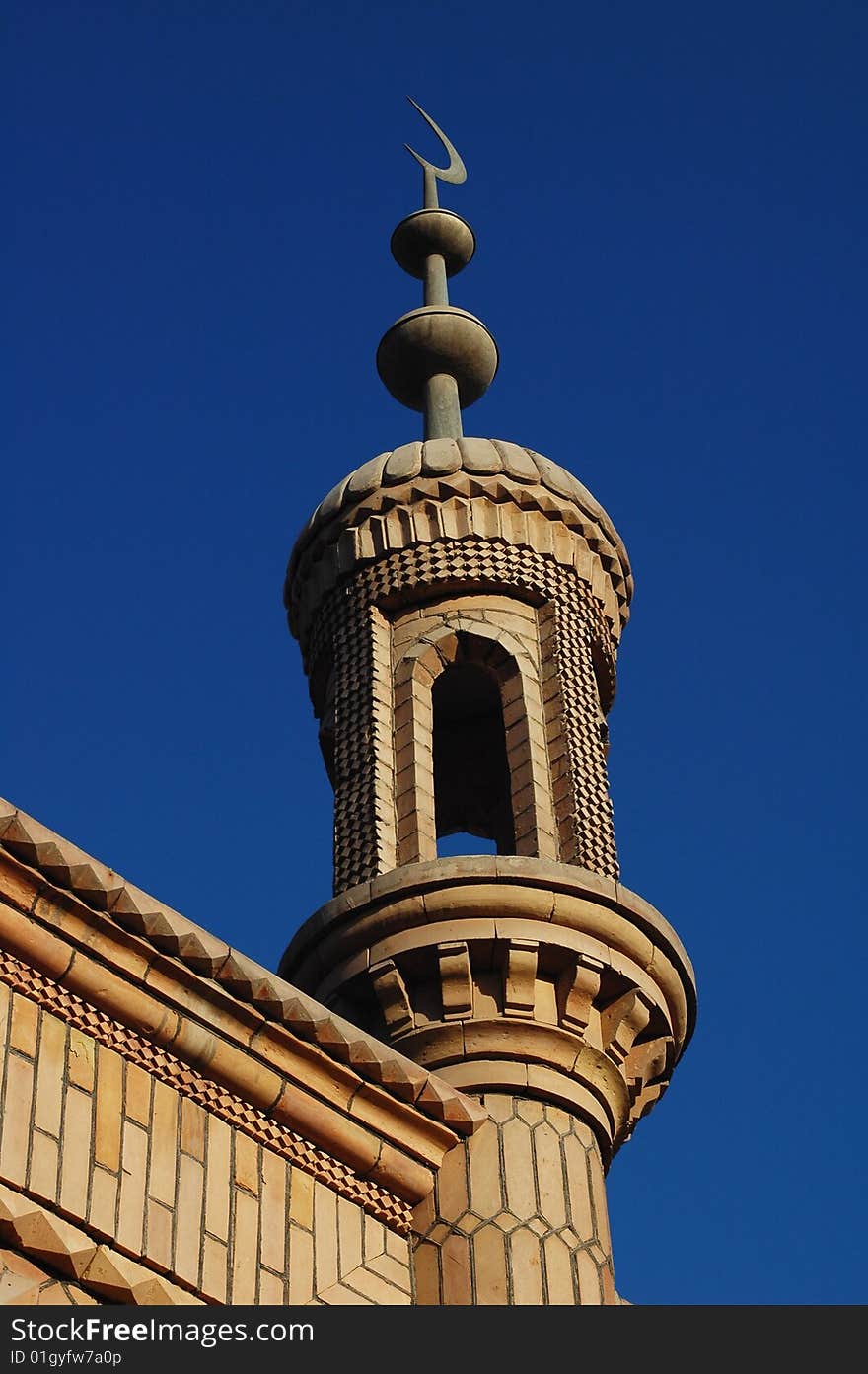 Roof of a mosque in Singkiang,China. Roof of a mosque in Singkiang,China