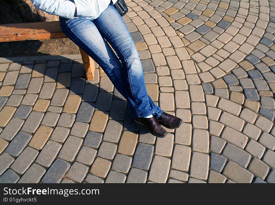 Girl on Bench