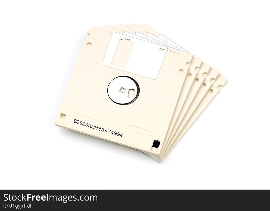 Floppy discs isolated