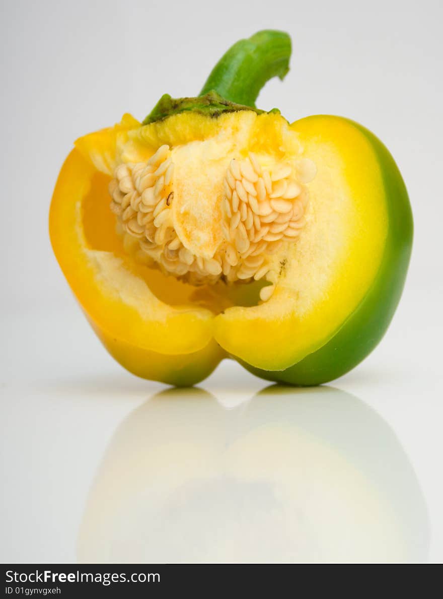 Yellow pepper closeup