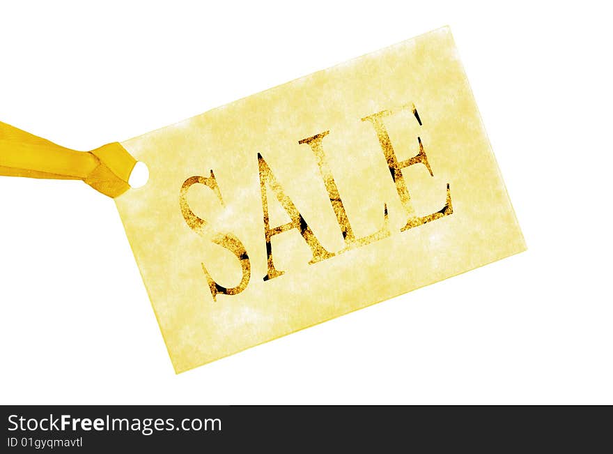 Sale Tag Isolated on White Background