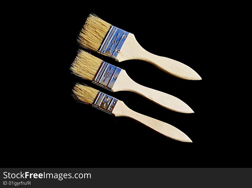 Three brushes