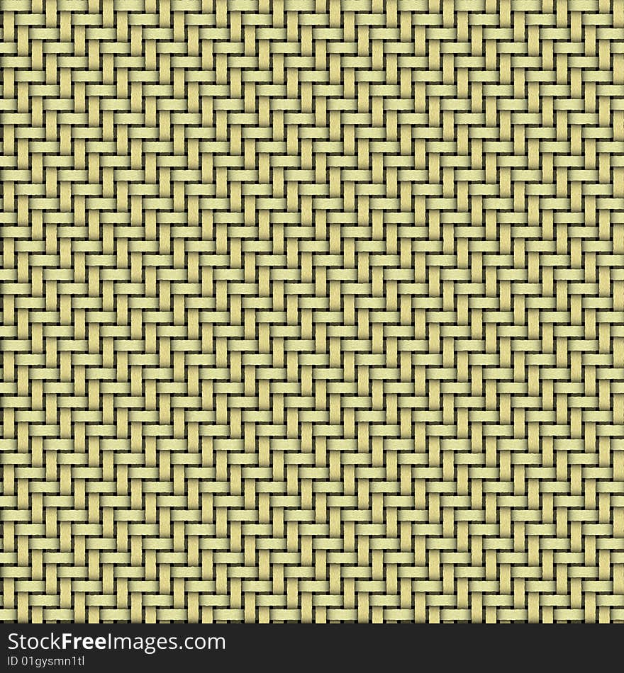 Yellow square woven straw background