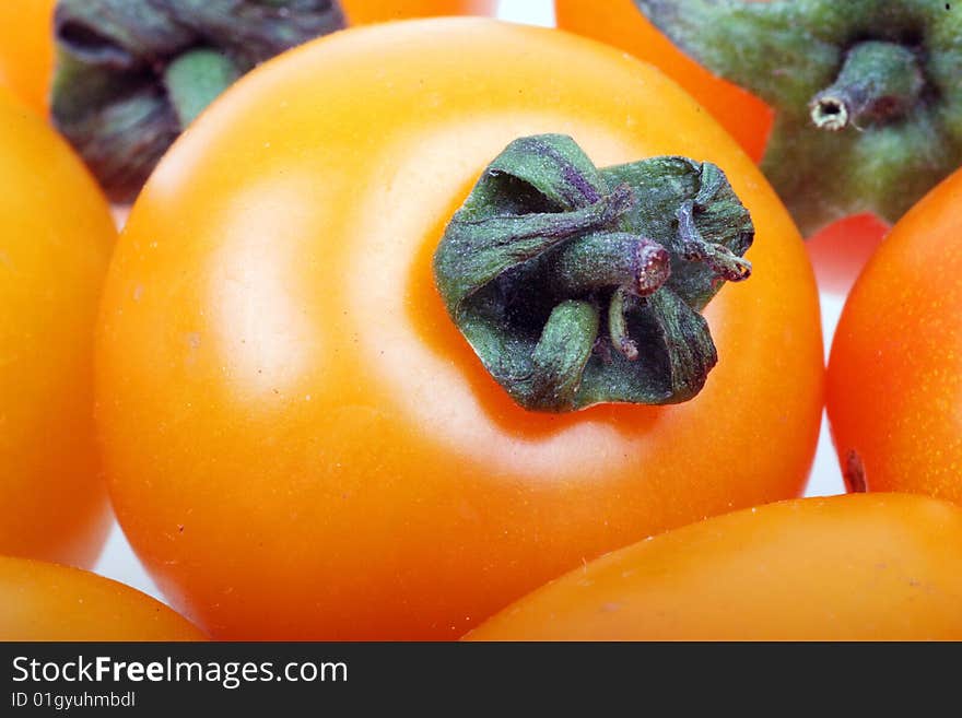Close-up shots of yellow tomato.