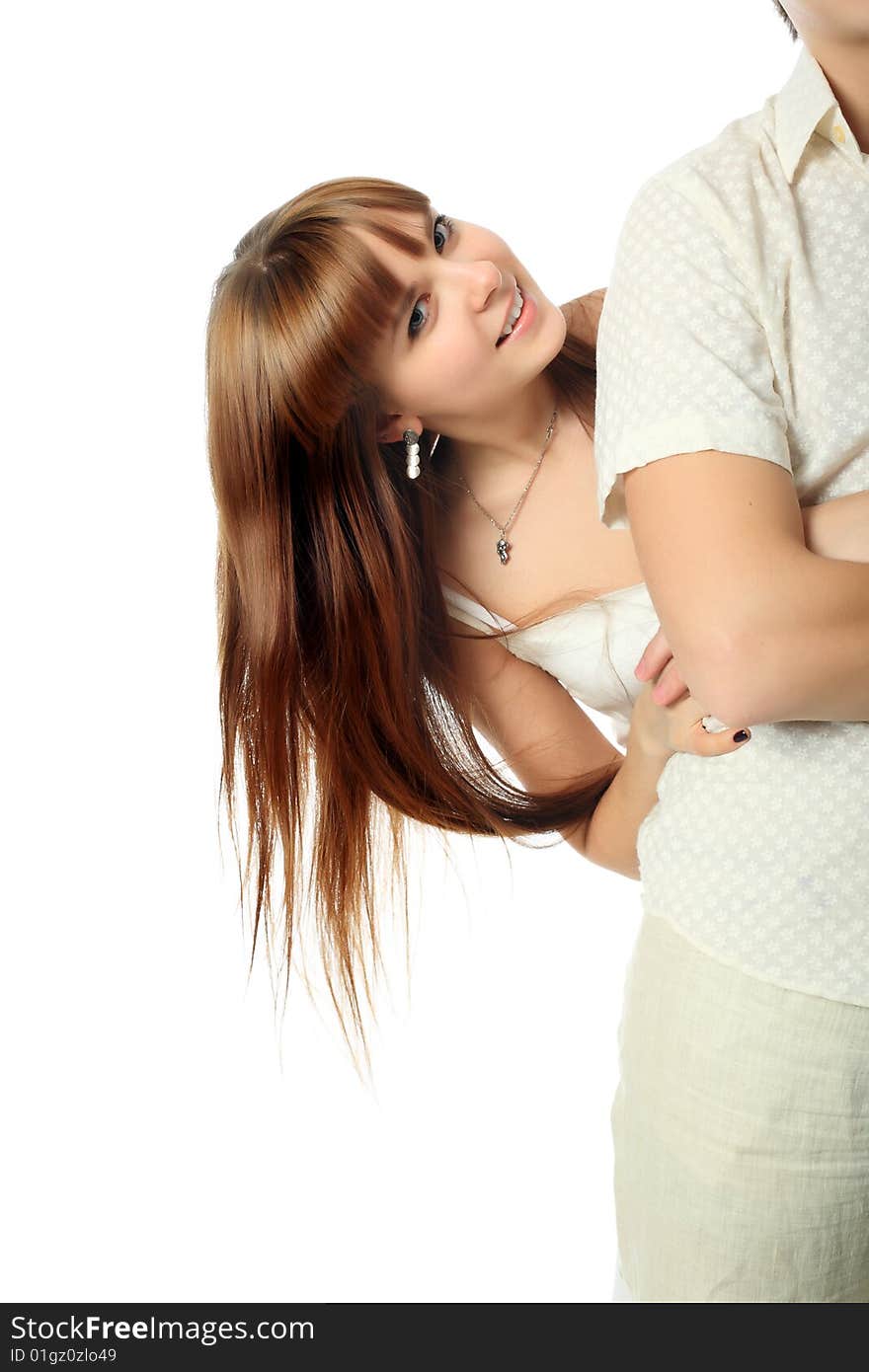 Portrait of young people in love. Shot in a studio. Portrait of young people in love. Shot in a studio.