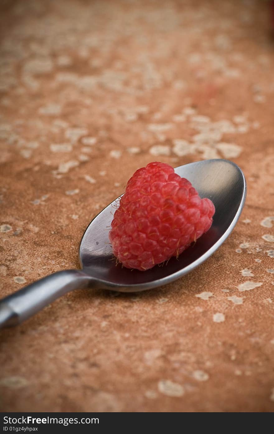 Raspberry on a Spoon