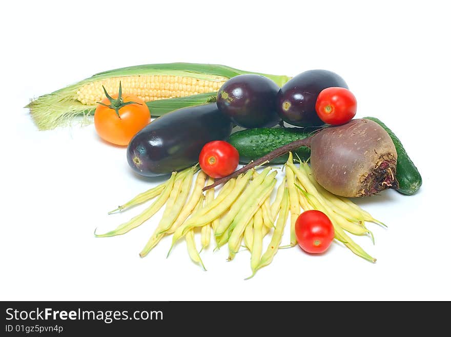 Vegetables isolated on white