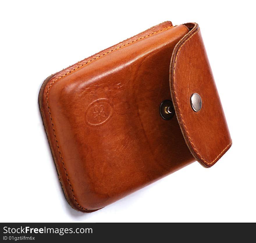 Brown leather cover